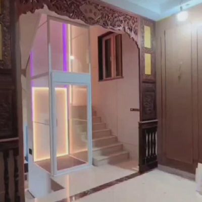 400Kg Rumah Sekrup Didorong Lift Kompakt Rumah Lift 50 kaki Ketinggian perjalanan