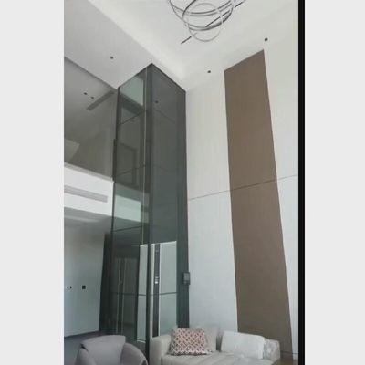 Lift penggerak sekrup dengan pintu baja tahan karat dan tombol berhenti darurat