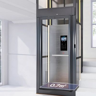 Lift Penggerak Sekrup Aksesibel Dengan Pintu Otomatis dan Hentian Hingga 5