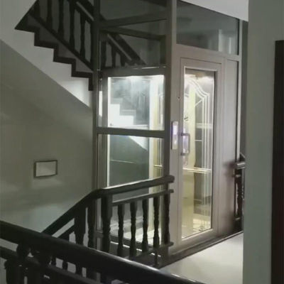 3 Penumpang Kompakt Lift Perumahan Desain Ringan Lift Rumah Kecil