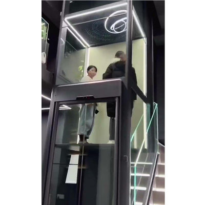 Pintu Acrylic yang jelas Rumah lift 500lbs Rumah Mini lift