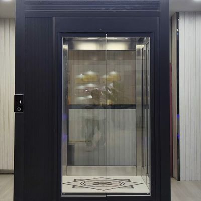 Rumah Klasik Indoor Lift Penumpang Hidraulik Silinder Hidraulik Tipe Pintu Otomatis