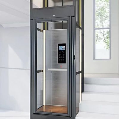Lift Hidraulik Rumah Tanpa Lubang 14.5 m dengan 5 Perhentian & Pintu Otomatis