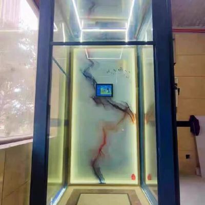 2.2 Kw Motor Kerangka baja tahan karat dari kabin lift hidrolik untuk tugas berat