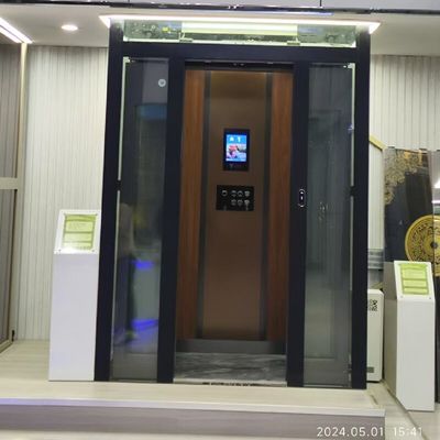 Elegan Rumah tanpa Girasi Traksi Lift 500-1000 Kg Kapasitas Otomatis Pintu Geser