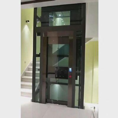 Steel Well Shaft Gearless Traction Type Elevators Center Membuka 0,6m/S