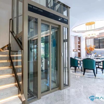 Pengangkutan tanpa gir Rumah Lift 30 Meter Low Noise Overload Protection