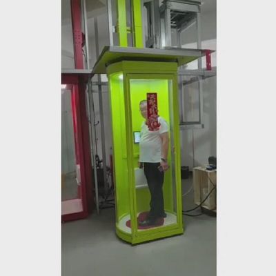 Granit Lantai Kapsul Lift Untuk 2 Orang Kaca Kapsul Lift
