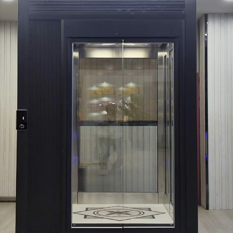 Rumah Klasik Indoor Lift Penumpang Hidraulik Silinder Hidraulik Tipe Pintu Otomatis