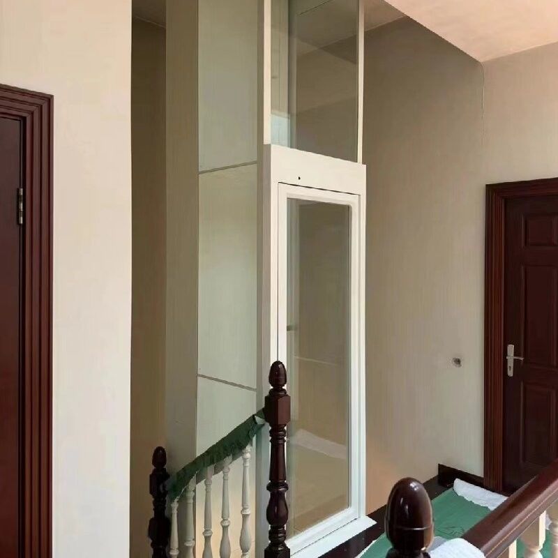 Fase tunggal AC tanpa lubang Lift hidrolik Dengan pintu otomatis Dan 4.7 KW Motor Untuk 5Stop