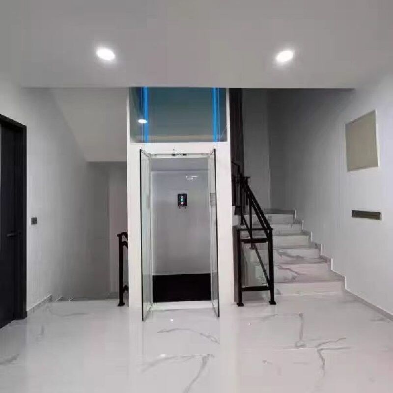 14.5 M Ss Kabin Lift Dengan Pintu Otomatis Untuk 5 Stop Lift Rumah Tanpa Lubang