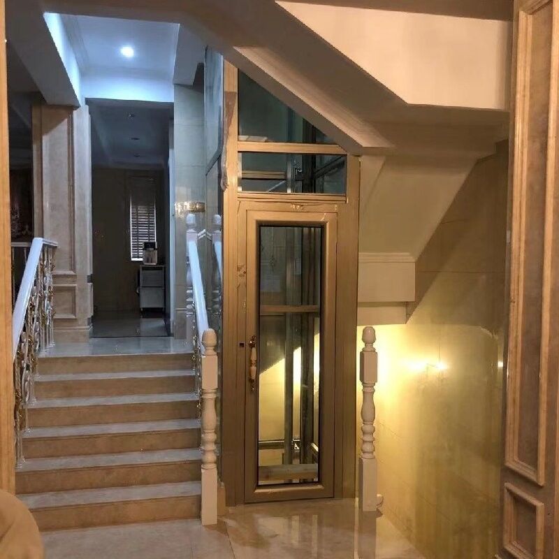 Silinder Besar Pengendalian Mikroprosesor Perumahan Lift Hydraulic Rumah Sightseeing Kabin Untuk Pribadi