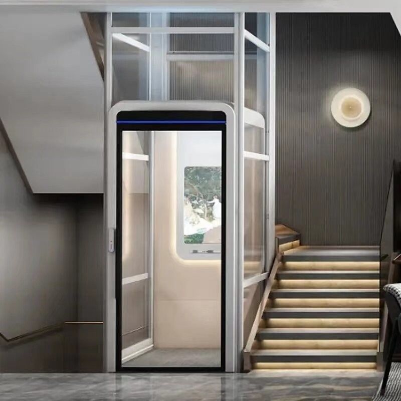 Stainless Steel Hydraulic Home Elevator Residential Hydraulic Lift Untuk Rumah