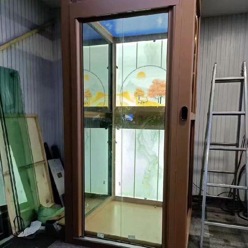 Stainless Cabin Home Lift Hydraulic 14.5 Meter Lift Perumahan Kecil