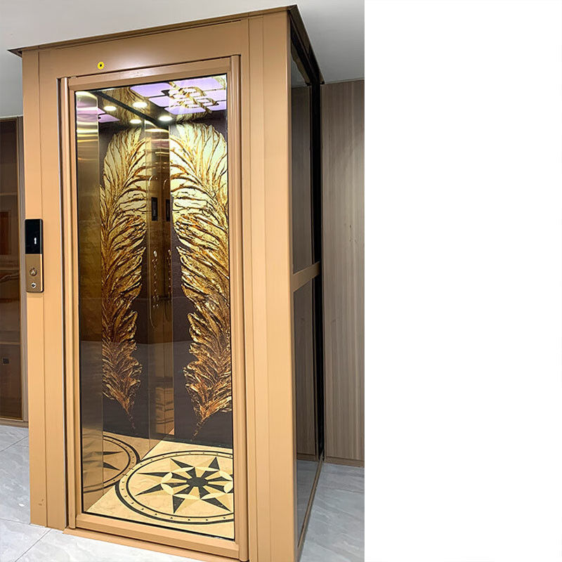 2.2 Kwh Motor Hydraulic Elevators dengan kabin baja tahan karat dan paduan aluminium