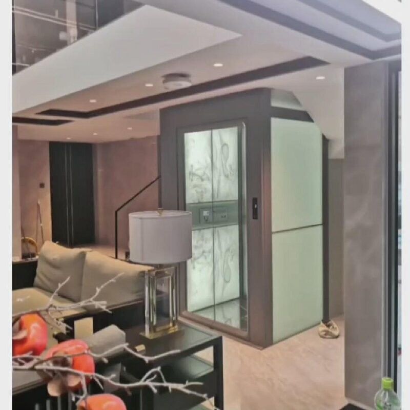 Villa Traction Safe Home Elevator 0.6 M/S Satu / Tiga Fase Power Supply