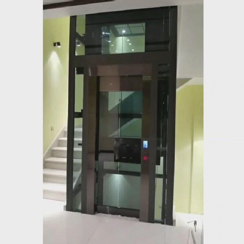 Steel Well Shaft Gearless Traction Type Elevators Center Membuka 0,6m/S