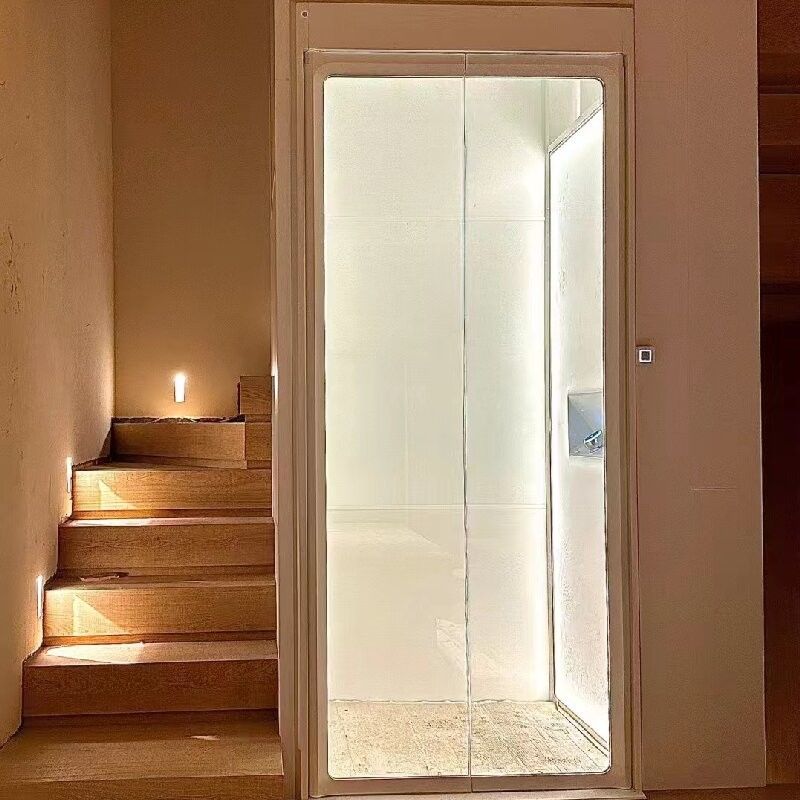 Lift rumah aman dengan pintu geser 400-1000 Kg Kapasitas 0,6 M/S Kecepatan Lift tanpa ruang mesin