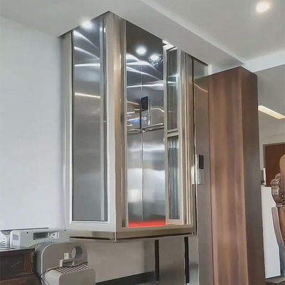 Elevator Rumah Kaca yang Elegan. Lift Hidraulik Ringan untuk Rumah Modern.